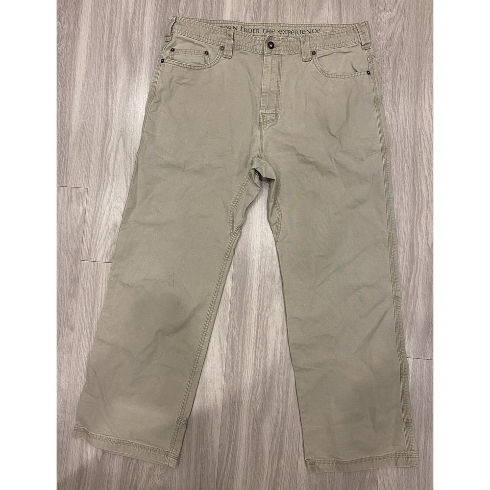 Prana Pants Mens 38 Brown Cargo Pants Breathe Stretch Organic Hiking Men 38x30